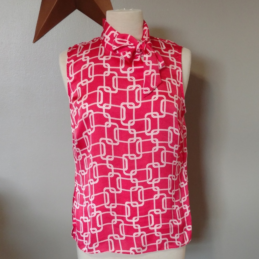 George by Mark Eisen neck tie blouse